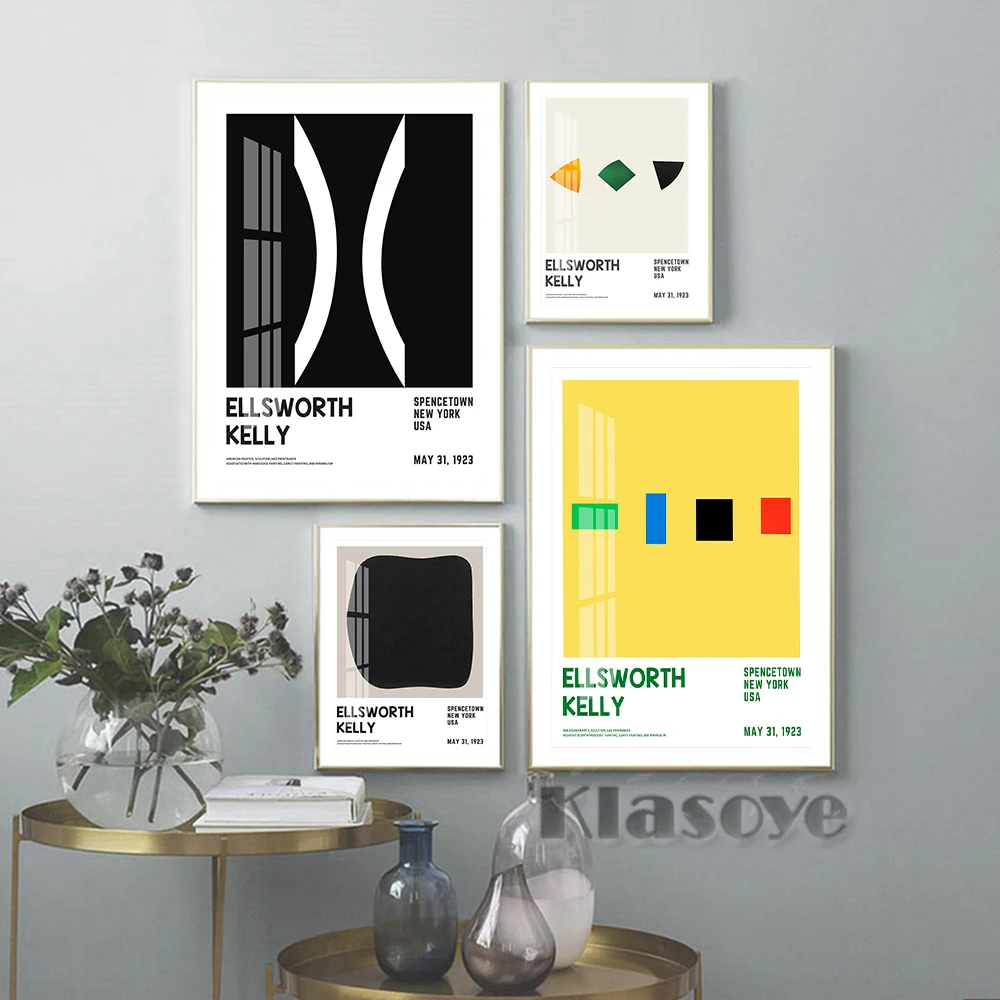 Эллиsworth Келли абстрактный музей выставки плакат с твердым краем живопись