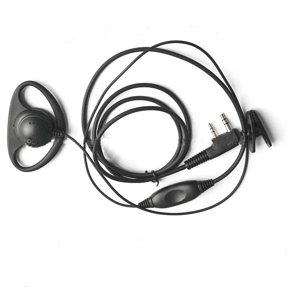 D shape High Quality Earpiece Headset For Walkie Talkie For Kenwood Baofeng BF-888S UV-5R A B C D E  KSUN TYT HYT Quansheng