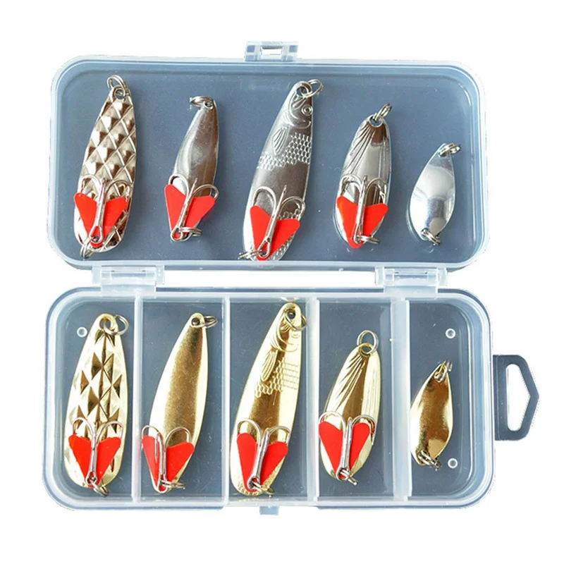 10 шт. рыболовные приманки в коробке разные цвета|Наживки для рыбной ловли| |