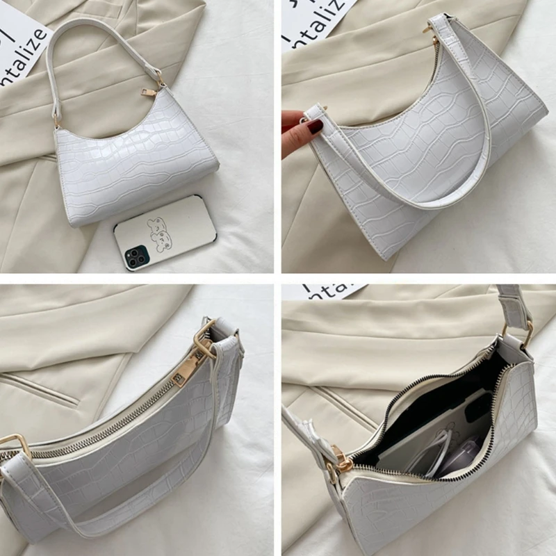 

Crocodile Retro PU Leather Classic Clutch Shoulder Purse Handbag for Women J60D