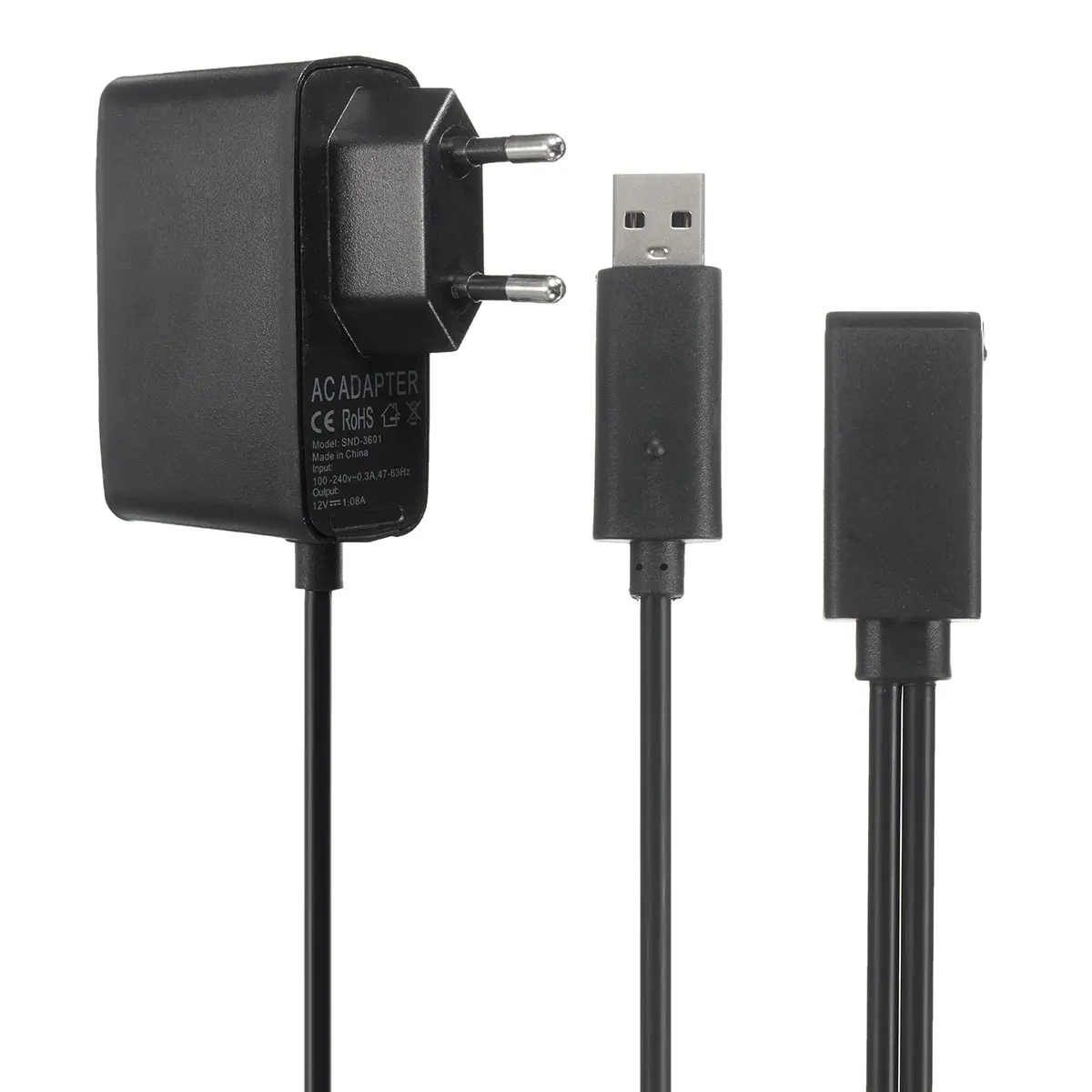 Черный AC 100 V-240 V Питание ЕС переходник зарядка через usb Зарядное устройство для microsoft для Xbox 360 игровой Кинект-Сенсор