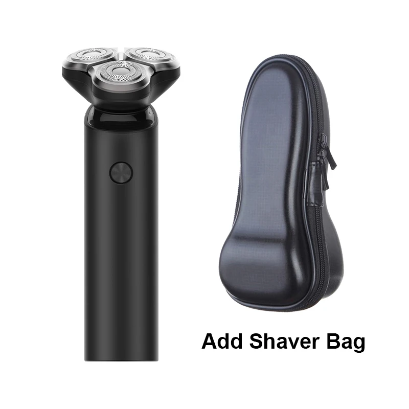 Add Shaver Bag Xiaomi Mijia электробритва Flex бритвенная головка 3 сухого влажного бритья моющийся основной-Sub Dual Blade Turbo+ режим Comfy Clean - Цвет: Add Shaver Bag