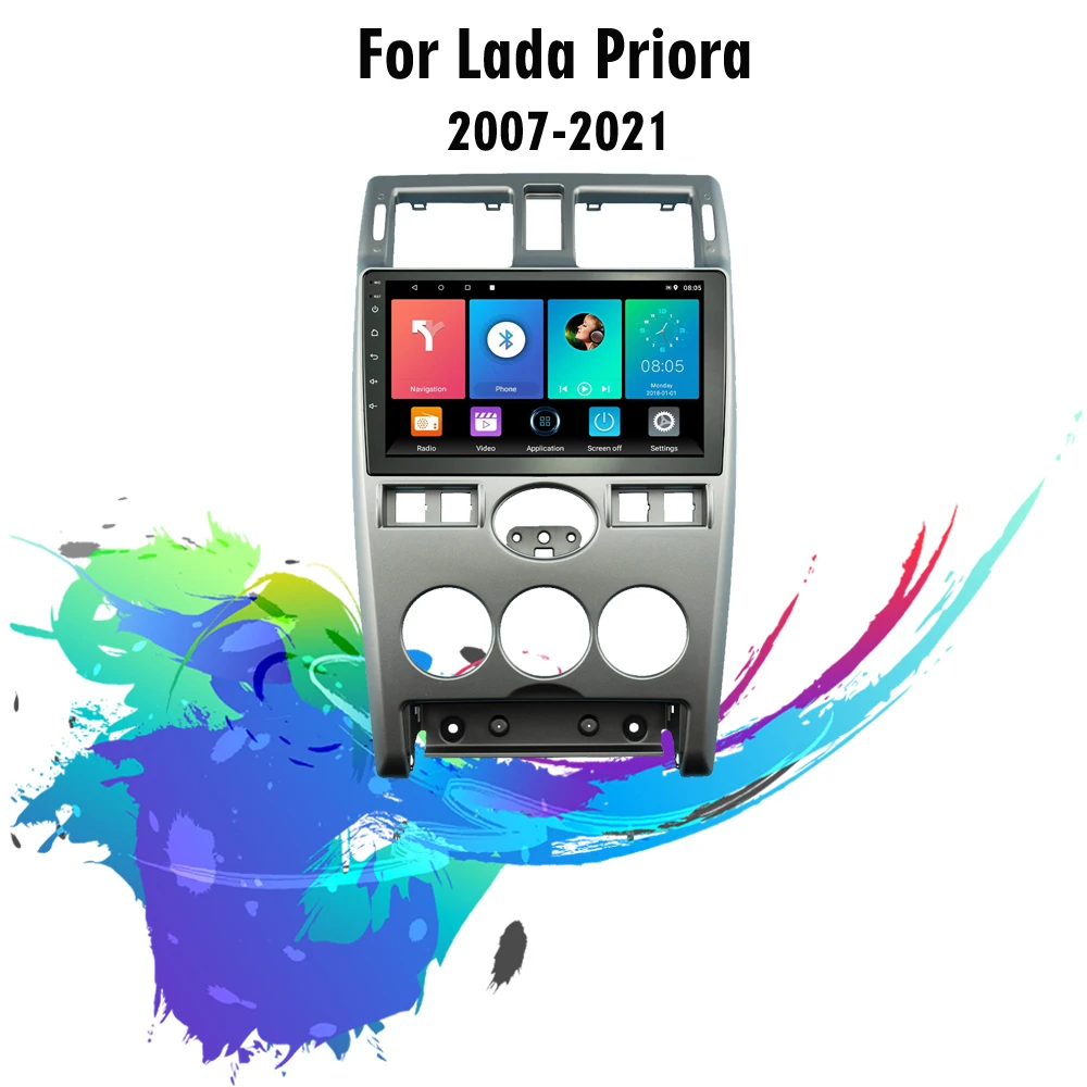 

Eastereggs 2 Din Android 9" For Lada Priora 2007 - 2021 Autoradio GPS Navigation WIFI Car Multimedia Player Bluetooth Car Radio