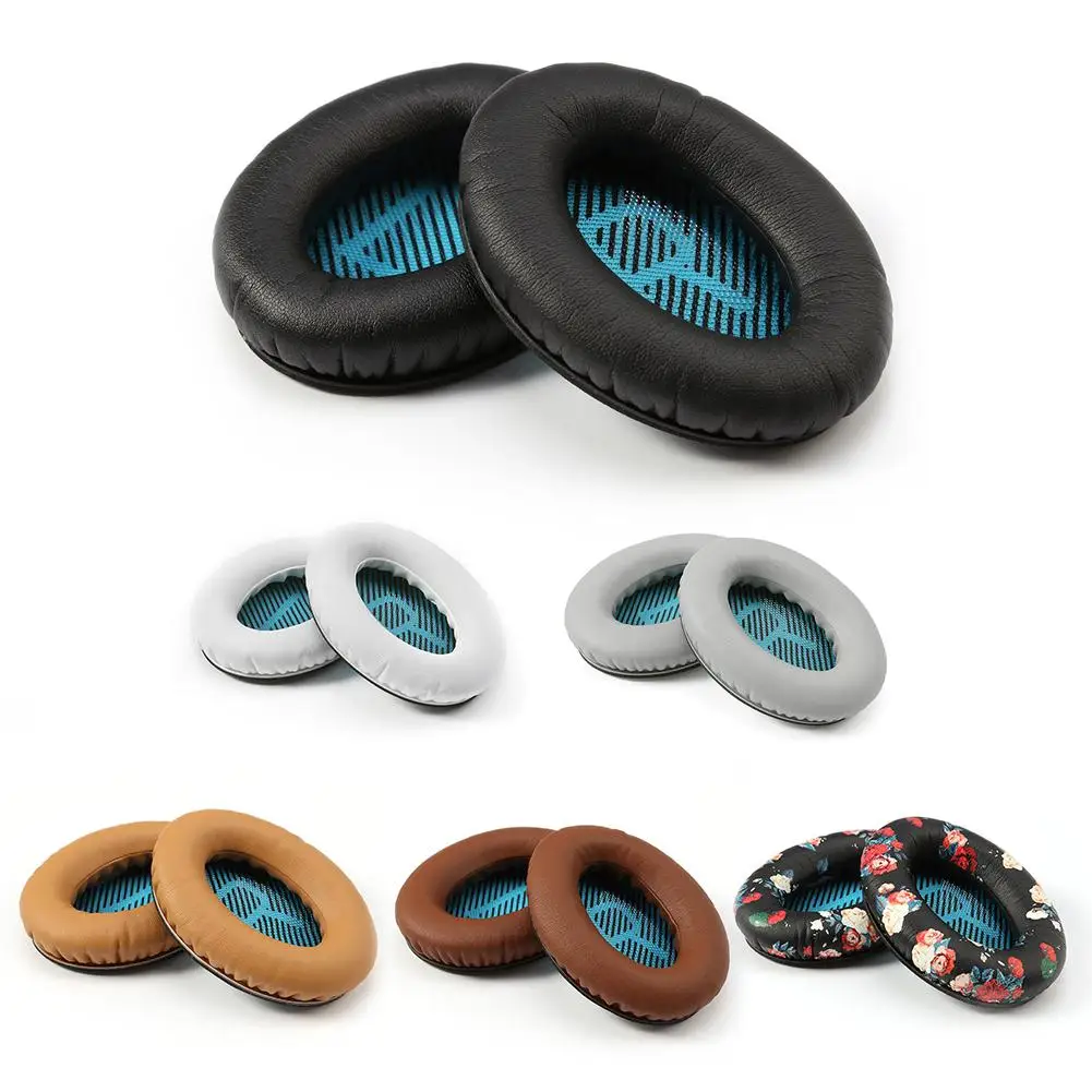 2Pcs Soft Memory Foam Replacement L/R Leather Ear Pads Cushion For Bose Quietcomfort 2 QC2 QC25 QC15 AE2 Headphones | Электроника