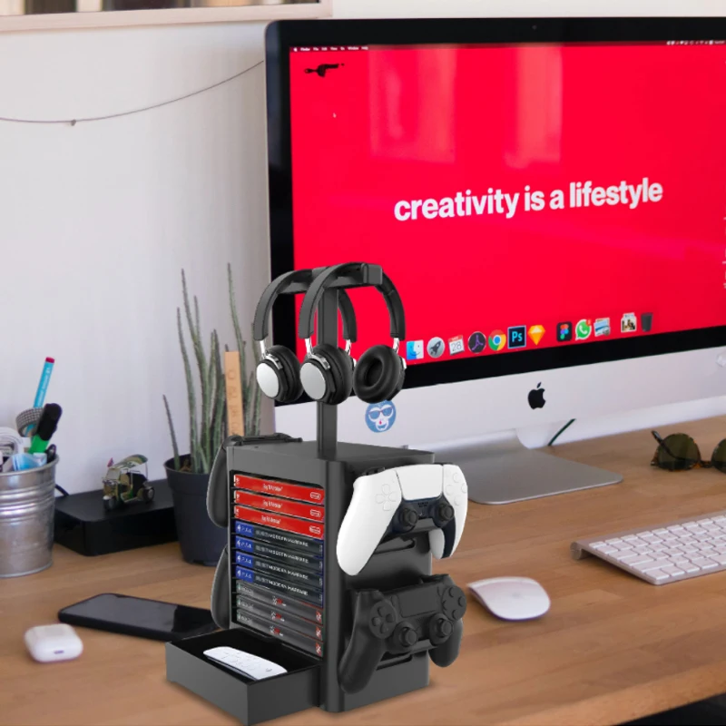 

Storage Stand Organizer for PS5 PS4 XBOX Series X XBOX ONE Nintendo Switch Accessories Pro Controllers Headsets Game Cards