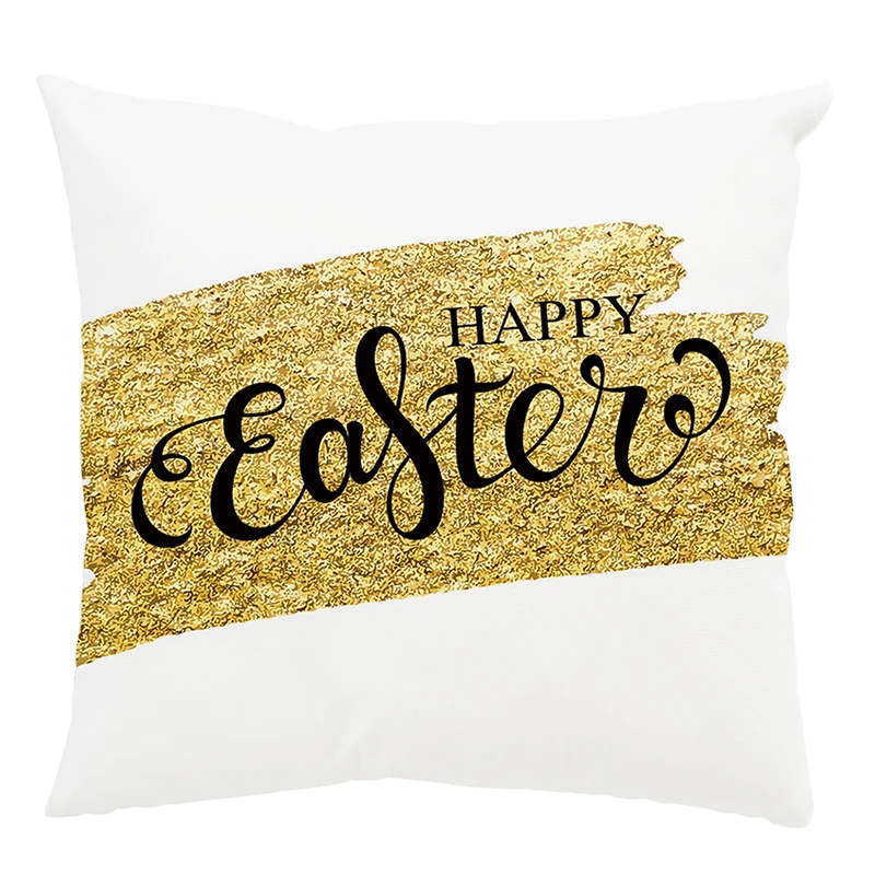 

Easter Pillowcase Golden Combination Linen Home Hotel Decoration Sofa Cushion Comfortable Leisure Fashion Valentine's Day pillow