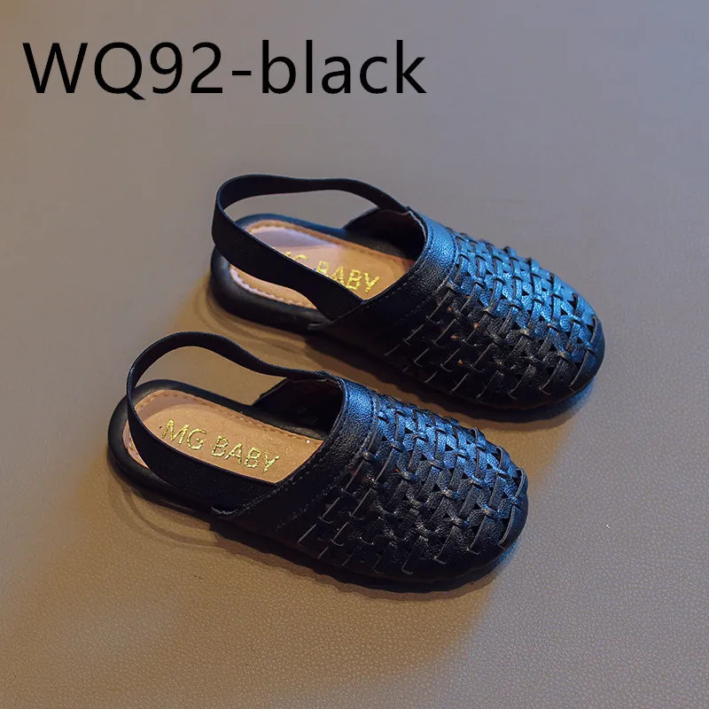 

Summer new cool girl slippers fashion indoor and outdoor rural style woven baotou baby shoes WQ92