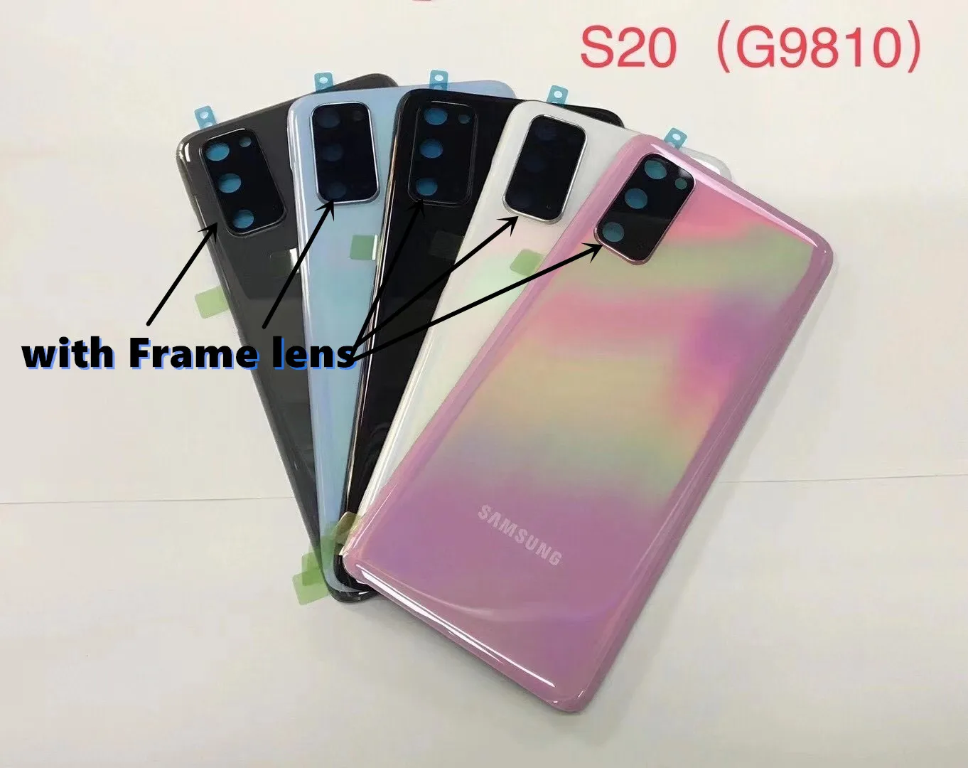 100% оригинальная стеклянная задняя крышка SAMSUNG с батарейным отсеком запасная