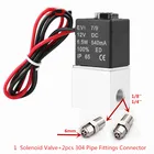 Электромагнитный клапан, постоянный ток 12 В, 24 В, 110 В, 220 В, 14 дюйма, 18 дюйма, 2-сторонние нормально замкнутые пневматические клапаны прямого действия для горячего воздуха и воды