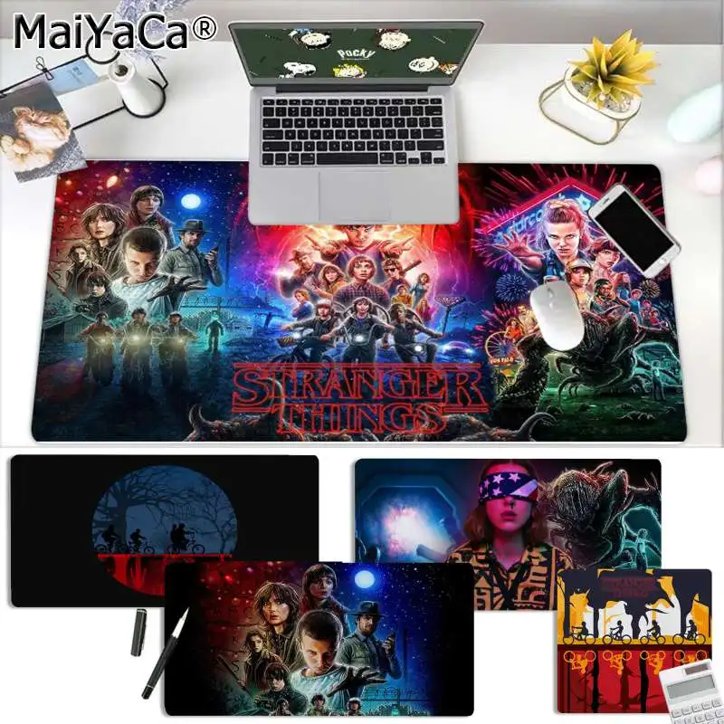 

MaiYaCa Boy Gift Pad Stranger Things TV Unique Desktop Pad Game Mousepad Free Shipping Large Mouse Pad Keyboards Mat