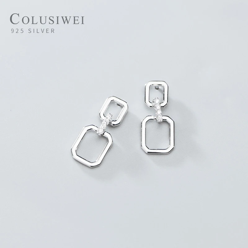 

Серьги-подвески женские из серебра 925 пробы с белой эмалью