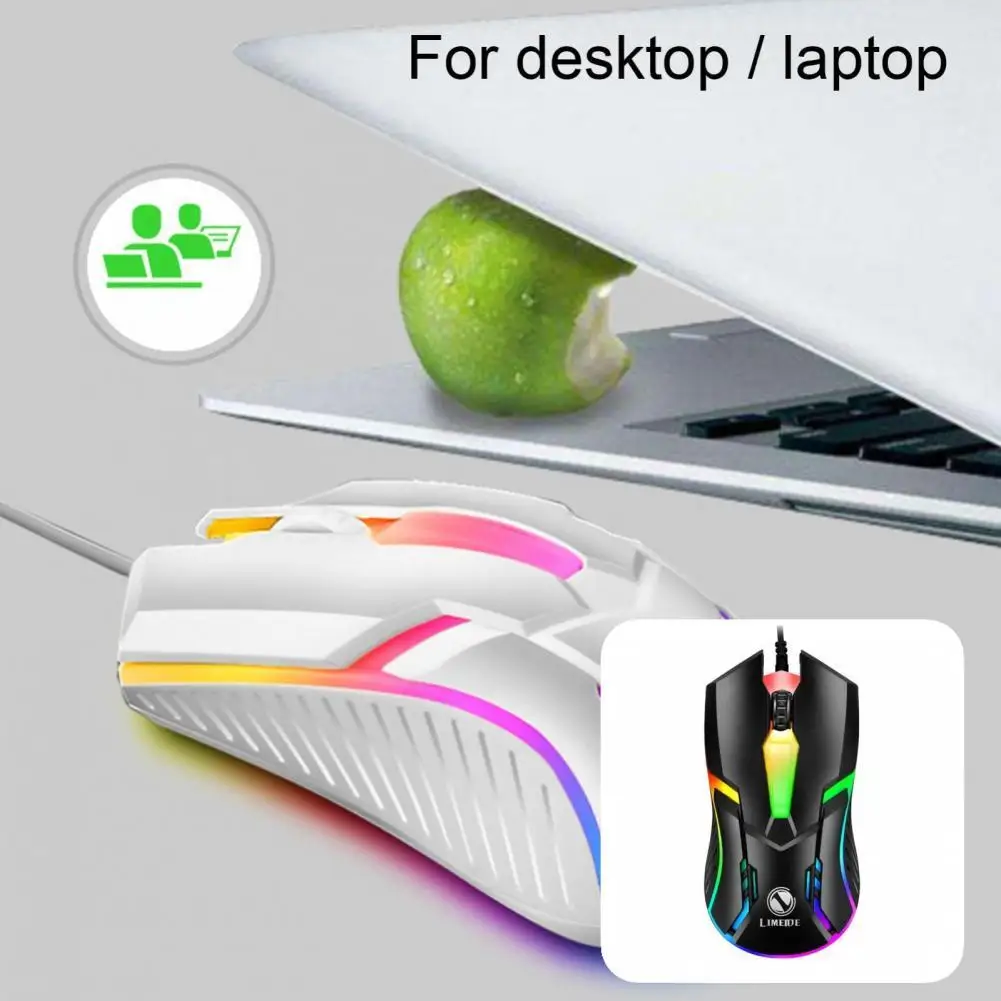 

Gaming Mouse Stylish E-Sports USB Wired Mouse Ergonomic Accurate Click Mouse