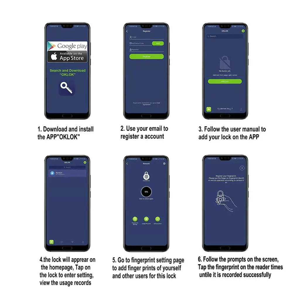 Замок с отпечатком пальца-Умный 2-го поколения Bluetooth-пульт дистанционного