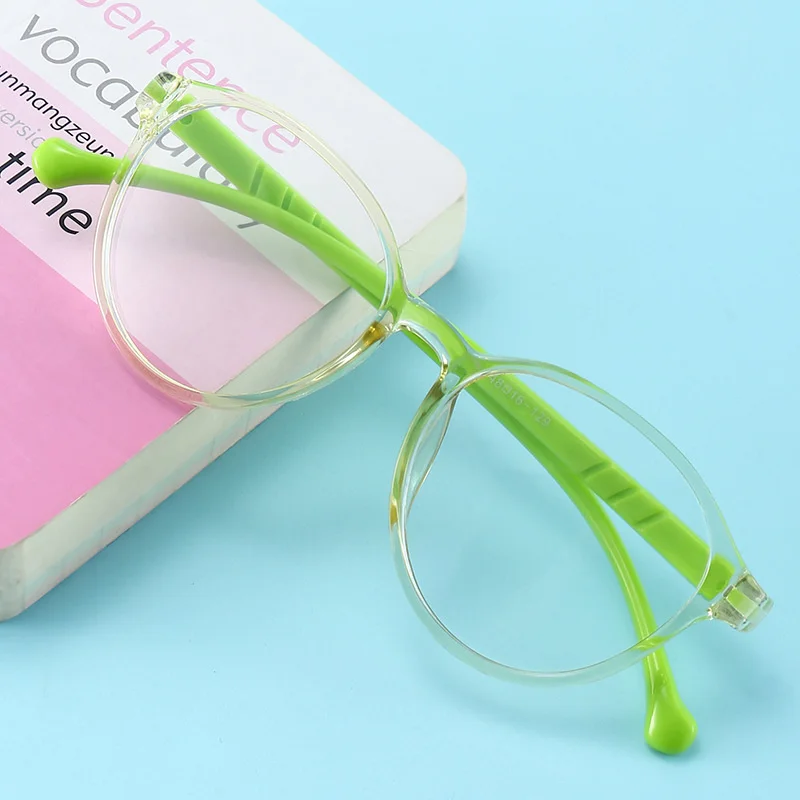 

New children's lightweight anti blue light glasses frame fashion color round frame comfortable children's lovely glasses frame