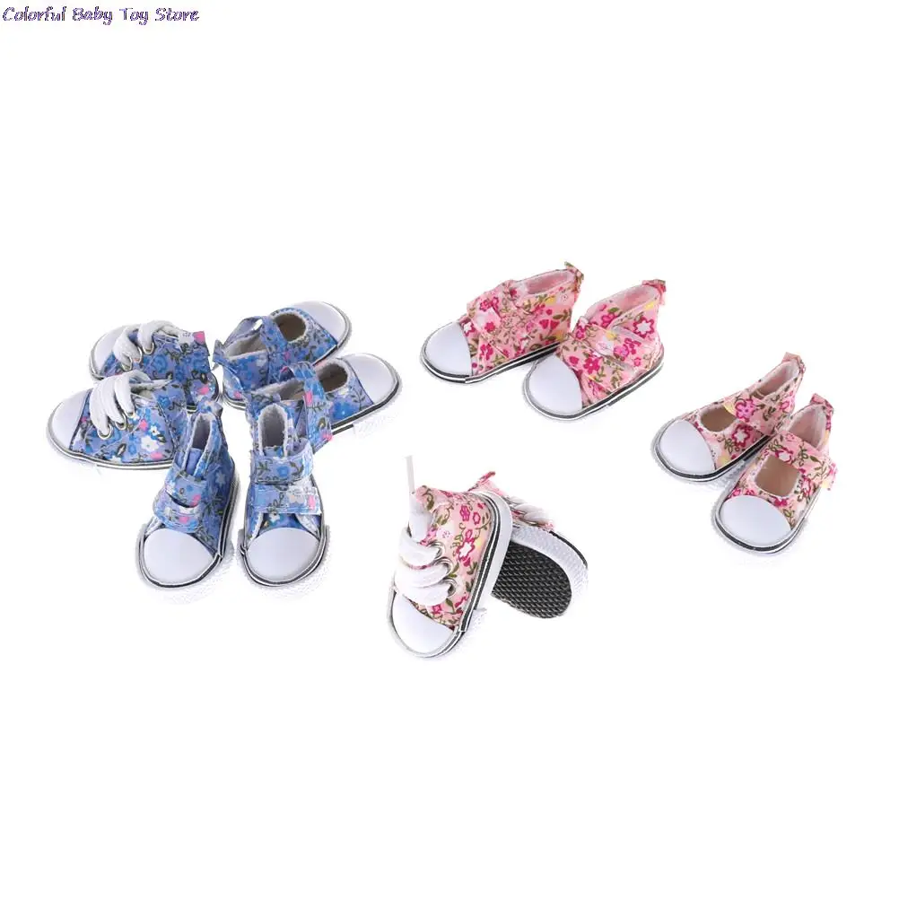 High Quality 3.5 Cm 1/6 Flower Fabric Shoes For Joint Body Dolls Floral Canvas Blyth Doll | Игрушки и хобби