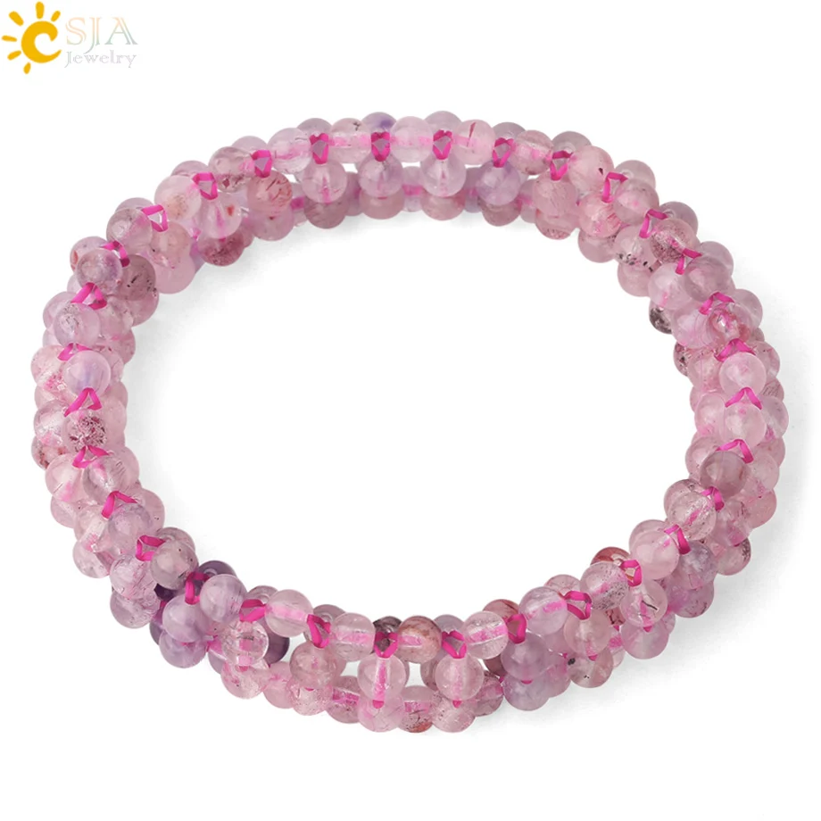 Браслет из натурального камня CSJA энергетический рейки чакры баланс исцеление 4