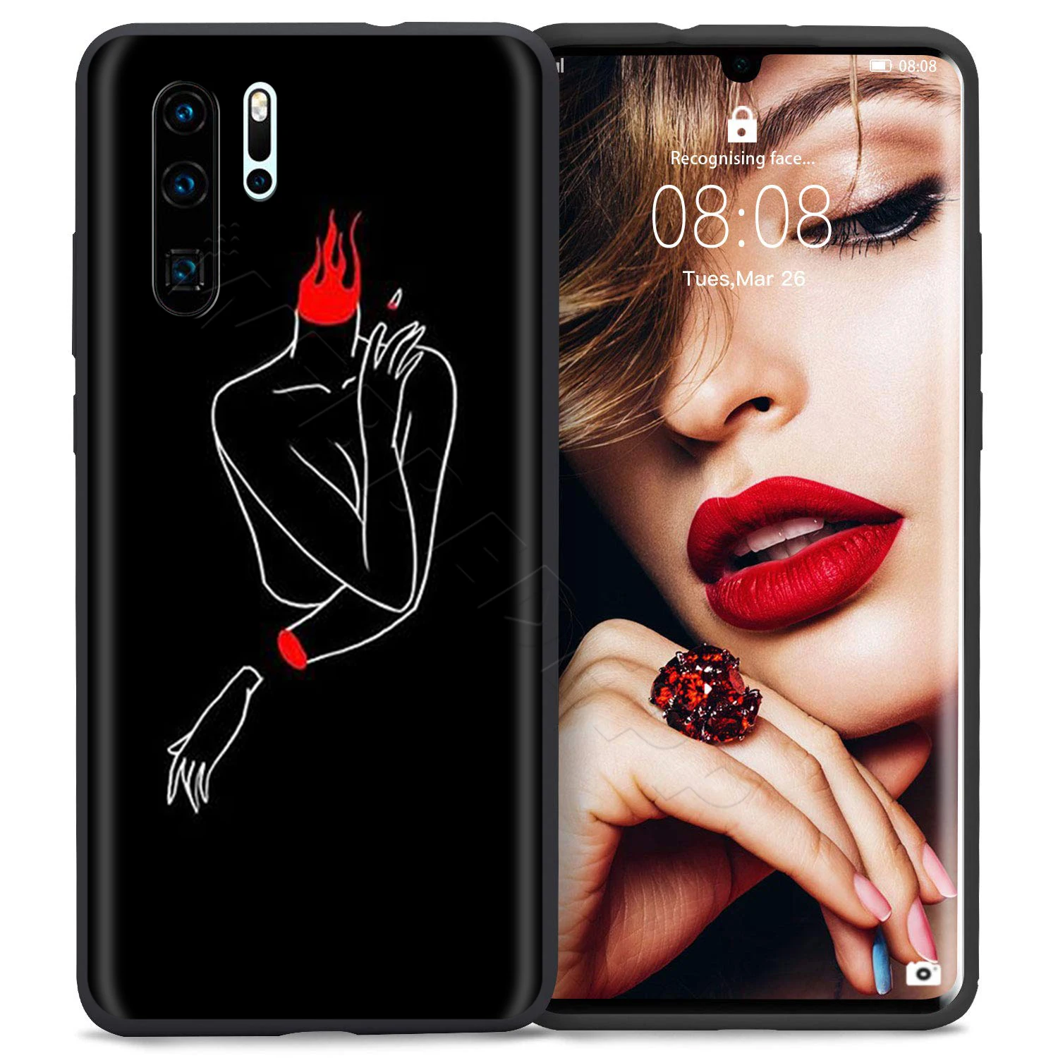 2 Webbedepp абстрактная линия лица чехол для Huawei P8 P9 P10 P20 P30 Lite Pro P Smart Z Mini - Цвет: 2