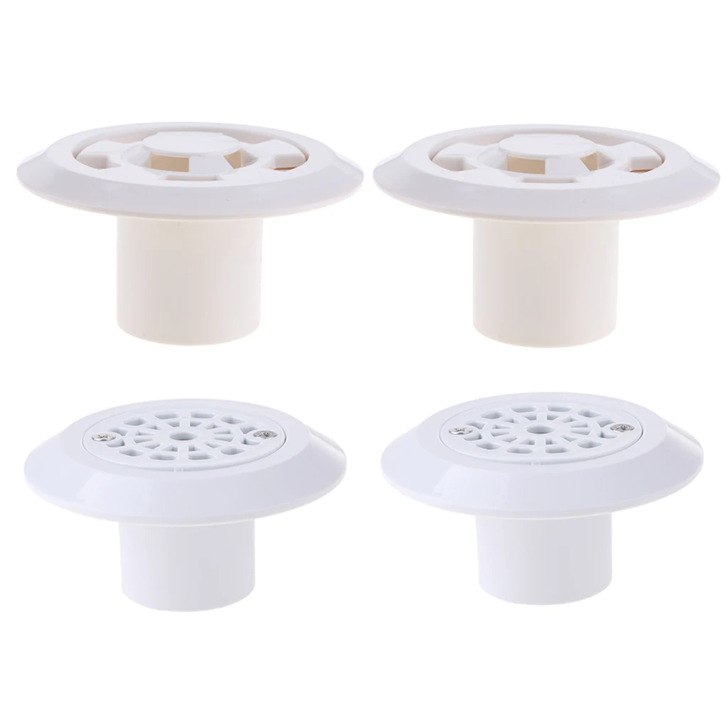 Pack of 4 Above Ground Pool Complete Return Inlet Outlet Jet Fitting with Drainers Swimming Accessories | Спорт и развлечения