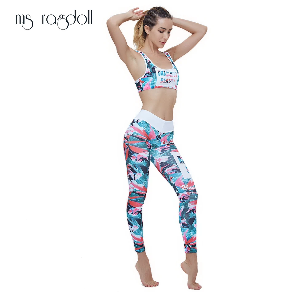 MS Ragdoll Женский комплект с принтом Ropa Deportiva Mujer спортивная одежда для тренировок