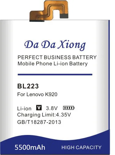 Аккумулятор DaDaXiong 5500 мАч BL 223 BL223 для Lenovo Vibe Z2 Pro K920 K80 K80M K7 | Мобильные телефоны и