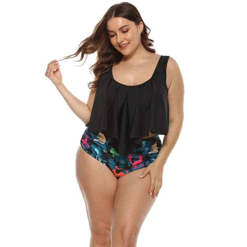 

Swimwear Women Bikini 2020 Mujer High Waist Swimsuits Ruffles Bikinis Swimming Suit For Womens Tankinis Bathing Suits Biquini