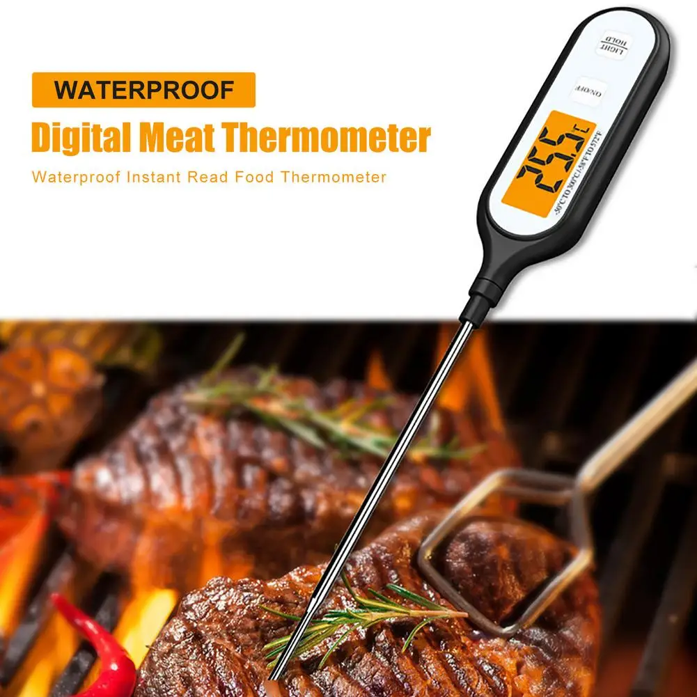 

Цифровой термометр с зондом Водонепроницаемый Кухонный Термометр для барбекю, мяса, духовки, мгновенный электронный детектор, инструменты ...