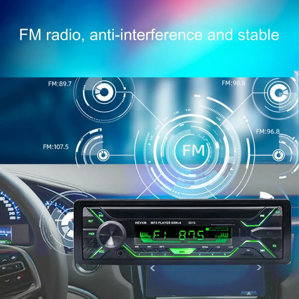 

30%Hot sale in 2021!3010 Car MP3 Player Bluetooth-compatible Hands-free Calling Portable FM Radio Music Player for Vehicles