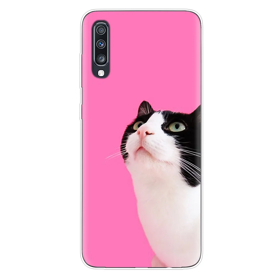 

Cute Lovely Cat Case For Samsung Galaxy S21 Ultra A50 A70 A51 A71 A20 A20E S20 FE S10 Plus S7 Edge S8 S9 S10E A10 Note 20 Back C
