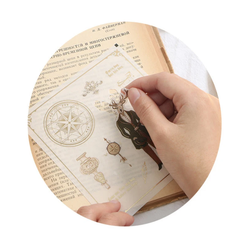 1 шт./лот горячее тиснение Прекрасные животные серия Кот Лиса бумажная наклейка