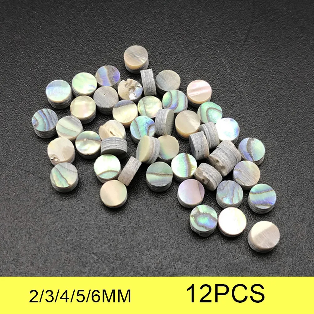 

12pc Green Abalone Guitar Luthier Dots Inlay Fret Side Marker 2/3/4/5/6MM Circle Point For Inlay Fret Markers Repairing Boxes