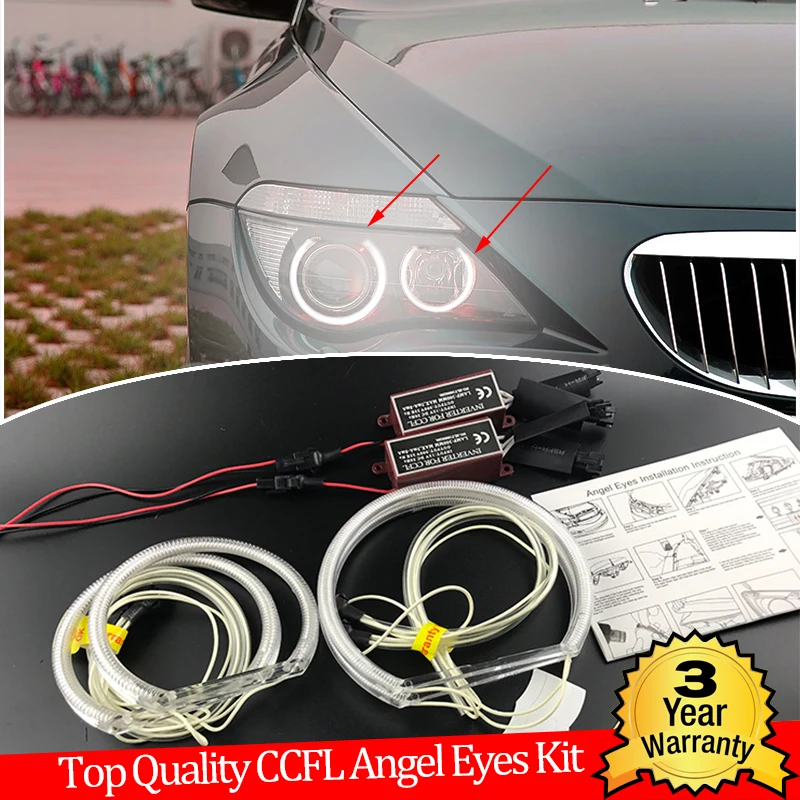 Высококачественный комплект Angel Eyes CCFL с теплым белым свечением для BMW 6 серии E63 E64 630i 650i 645i 650Ci 645Ci M6 2004-07 с функцией Demon Eye.