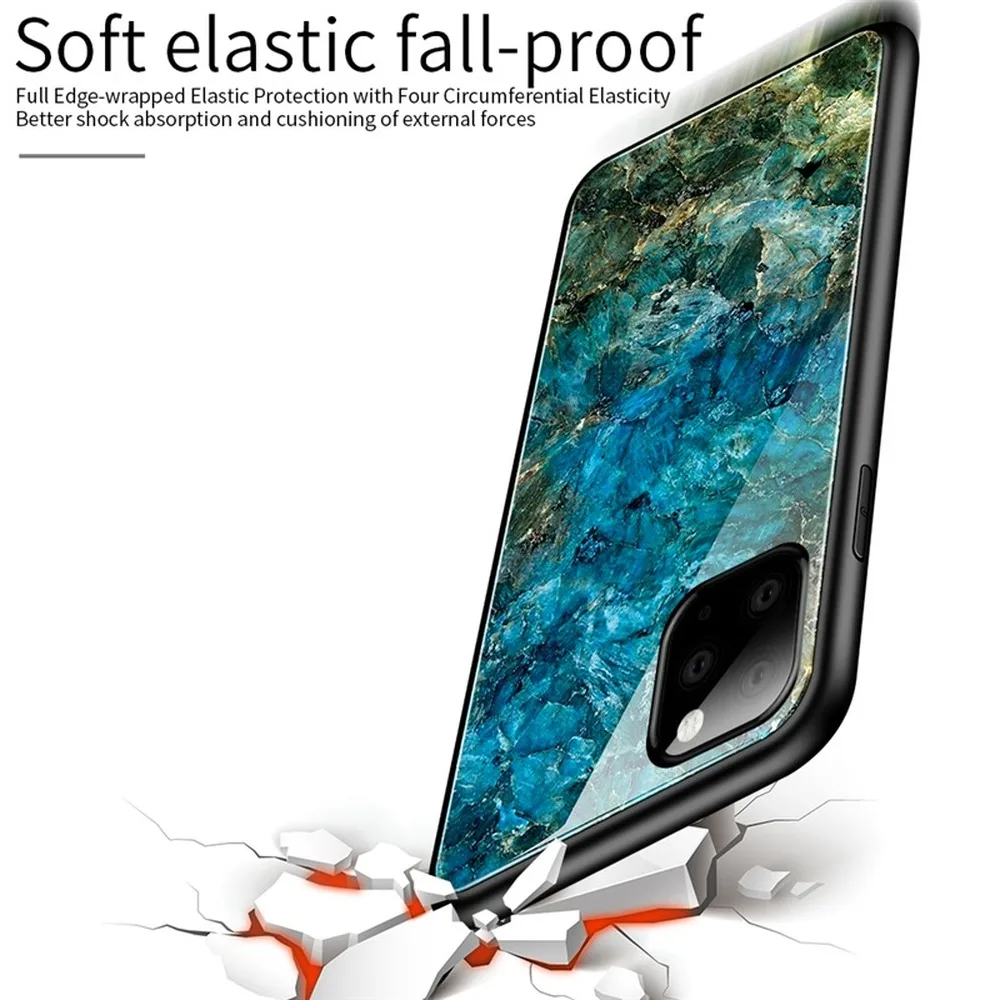 Чехол из закаленного стекла для телефона нового IPhone 11 Pro Coque X XS Max XR глянцевый