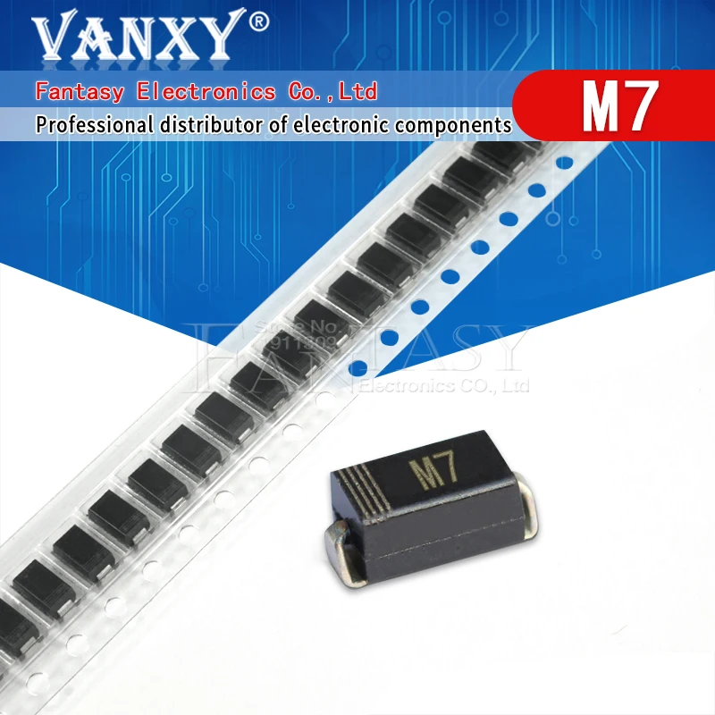 Выпрямительный диод M7 1N4007 IN4007 1N4001 M1 1N4004 M4 SF14 ES1D SF18 ES1J HER108 US1M FR207 RS2M FR107 RS1M RS1J FR105, 100 шт.
