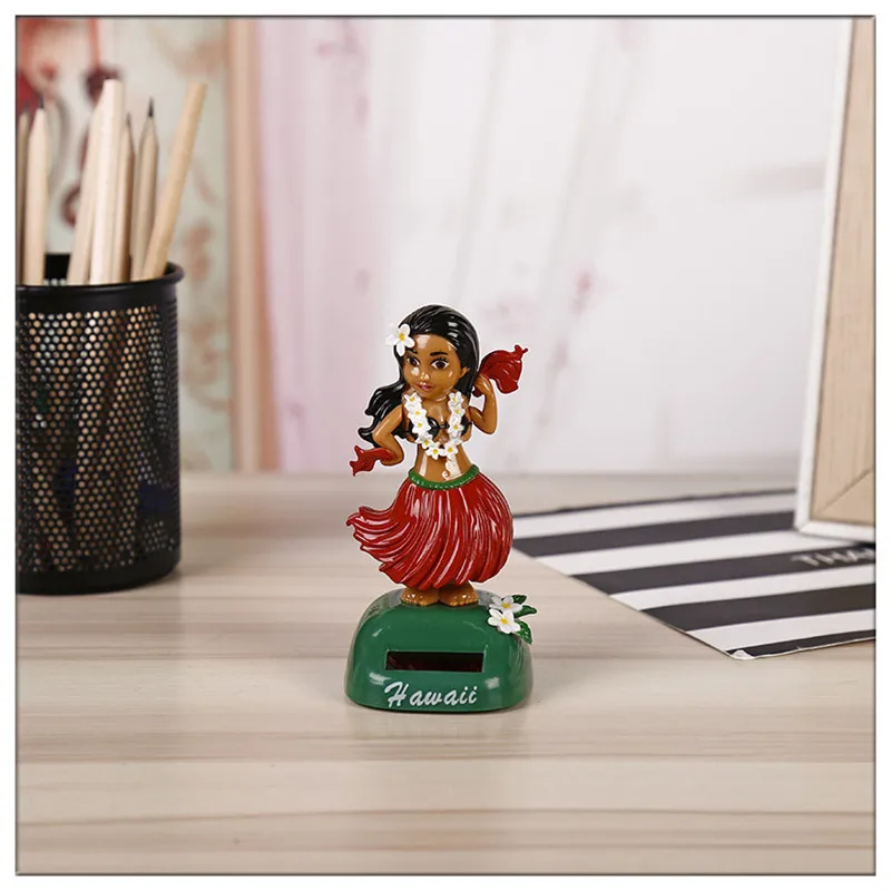 

Kawaii Solar Dancing Hula Girl Car Accessories Girl Cover Decoration Toys Hawaii Home Decoration Beauty Party Accessories