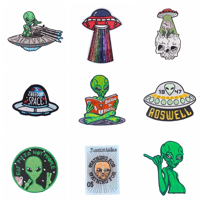 НЛО Одежда патч для мужских пиджака полоски на одежде с помощью утюга вышитые