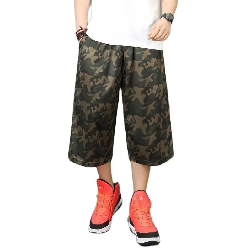 Модные свободные мешковатые летние шорты мужские повседневные Camouflace эластичные