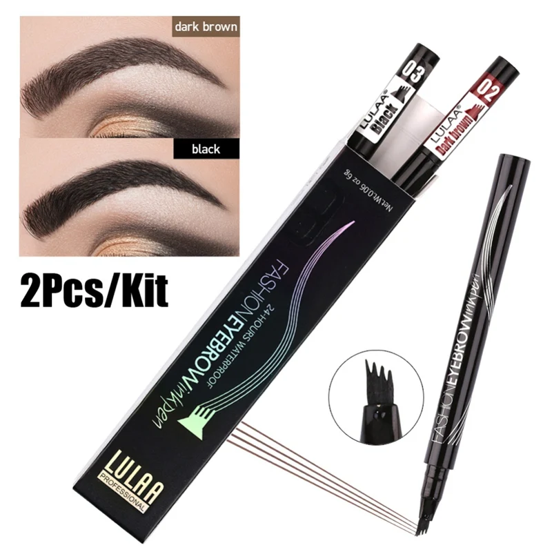 2 шт./компл. четыре карандаша для бровей макияж карандаш прочный