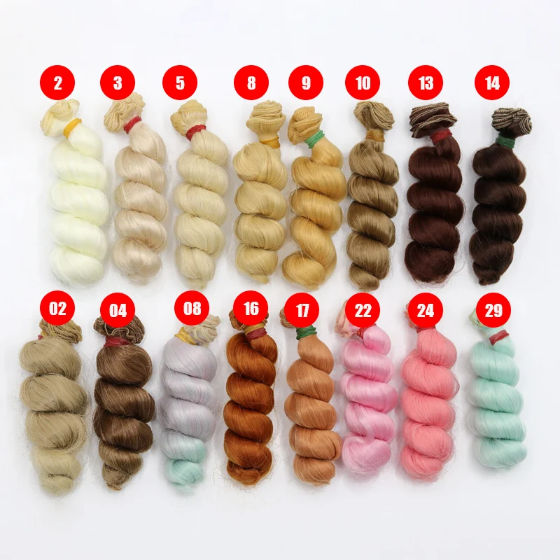 Msiredoll bjd парик аксессуары 1 шт 15*100 см кукла волосы для 1/3 1/4 1/6 1/12 вьющиеся кукольные