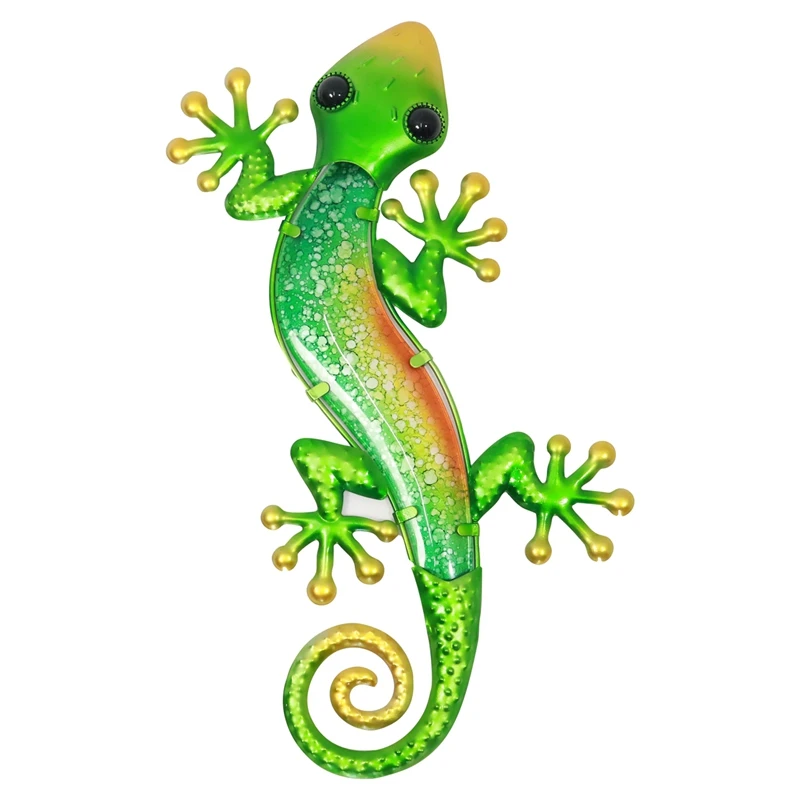 

Практичное металлическое настенное украшение Gecko, искусство для сада, наружные статуи и искусство и скульптура
