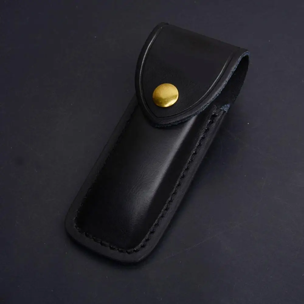 Чехол для охотничьего ножа из черной кожи|Уличные инструменты| |