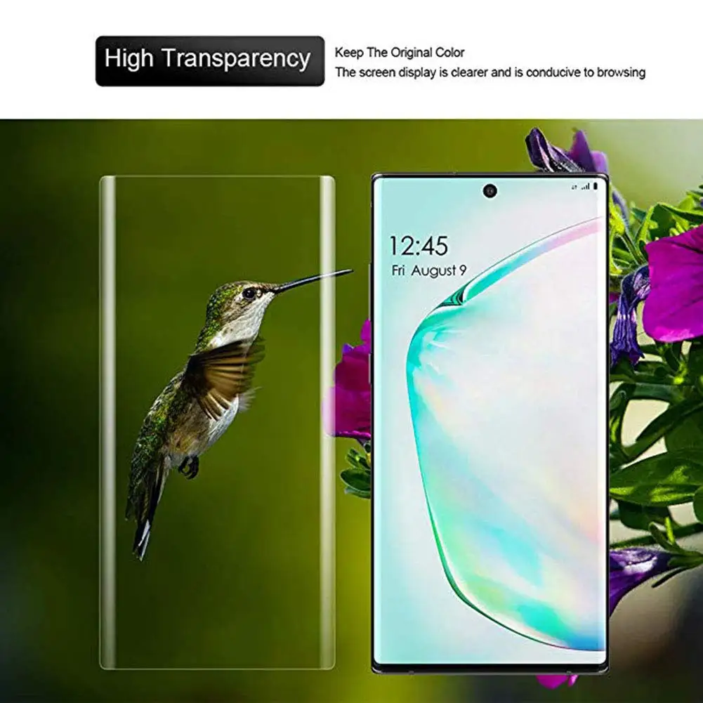 [В 2 упаковках] Защитная пленка для экрана Samsung Galaxy Note10 Note 10 Plus HD с изогнутыми