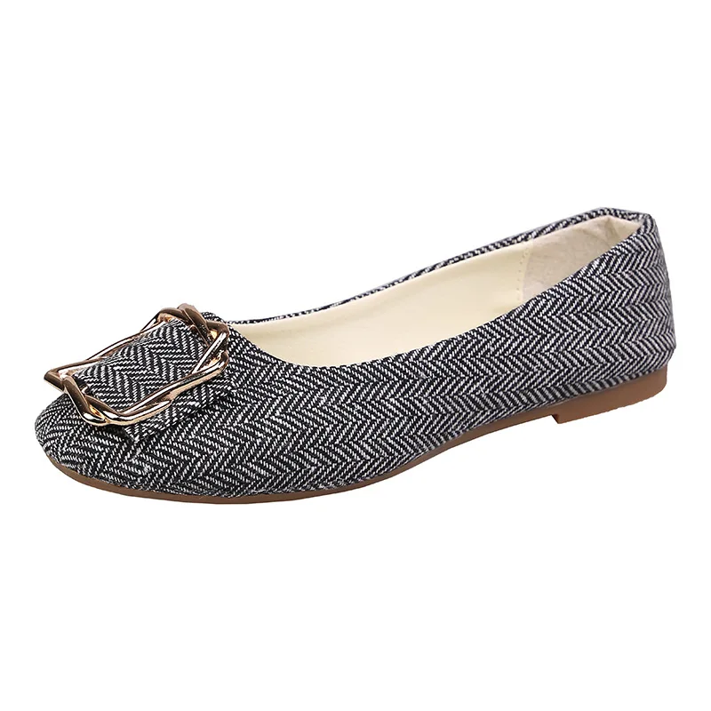 

Женские туфли на плоской подошве, с квадратным носком, Размеры 35-43