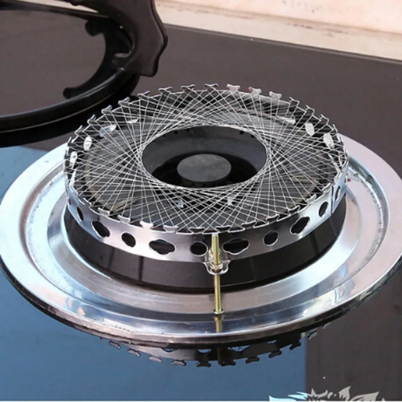 Kichen Tools Stainless Steel Gas Cooker Stove Torch Net Windproof Energy Saving Circle Cover Case Mesh Kitchen Accessories | Дом и сад