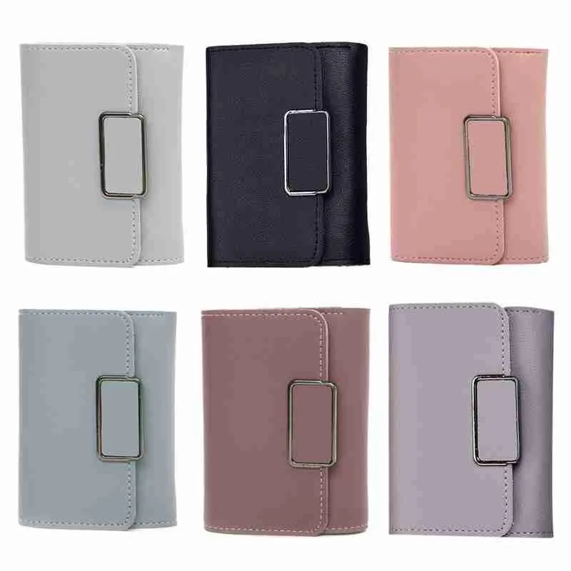 

6 Colors Women Wallets Small Fashion Brand Leather For Women Purse Bag Women Card Wallet Ladies Female Clutch Clip Money Pu I6J0