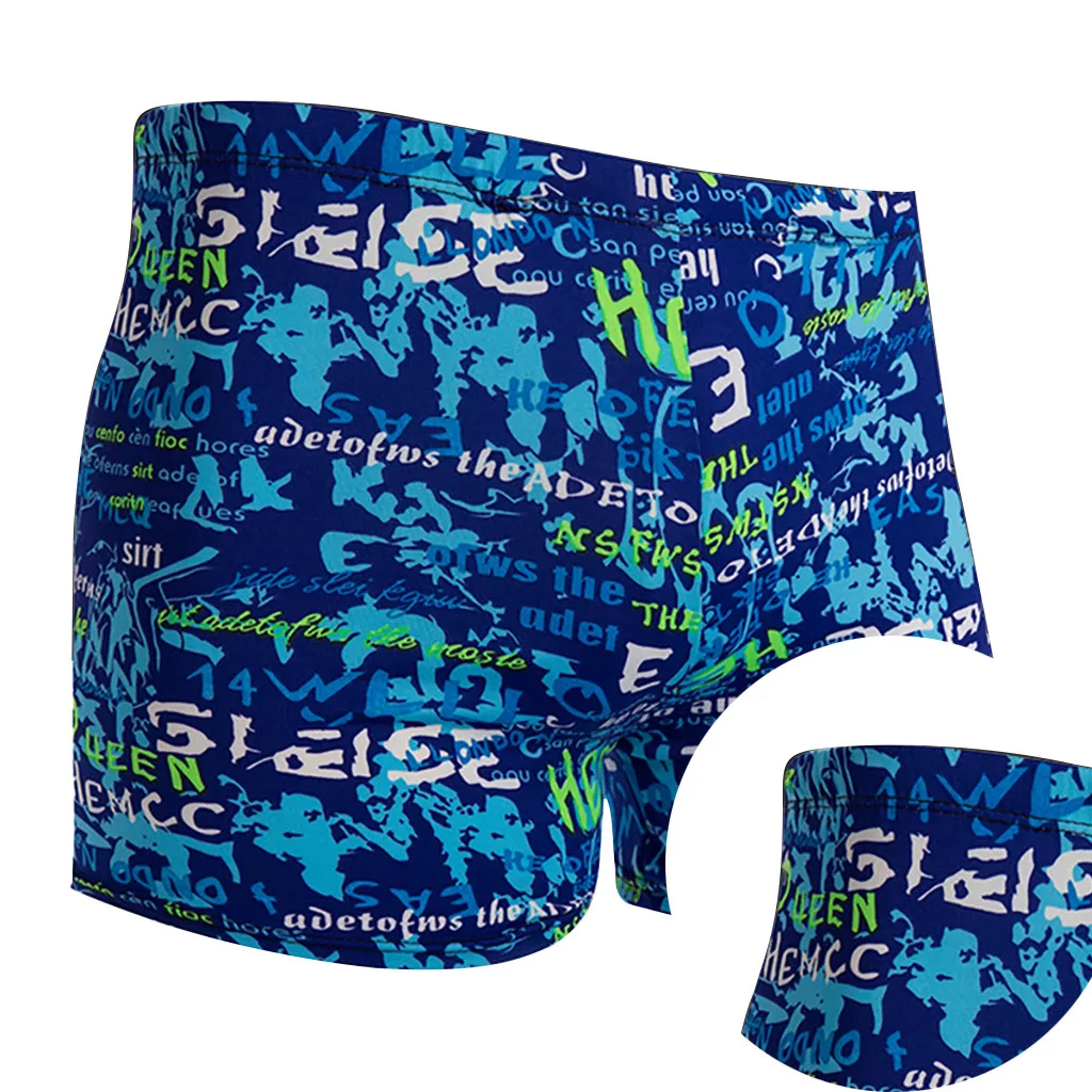 Синие быстросохнущие мужские цветные шорты с принтом Слово плавательные пляжные