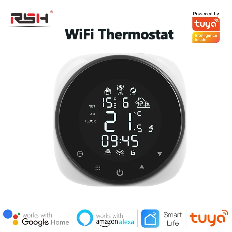 

Tuya WiFi Smart Thermostat LCD Touch Electric Floor Heating Water/Gas Boiler Temperature Remote Controller For Google Home Alexa