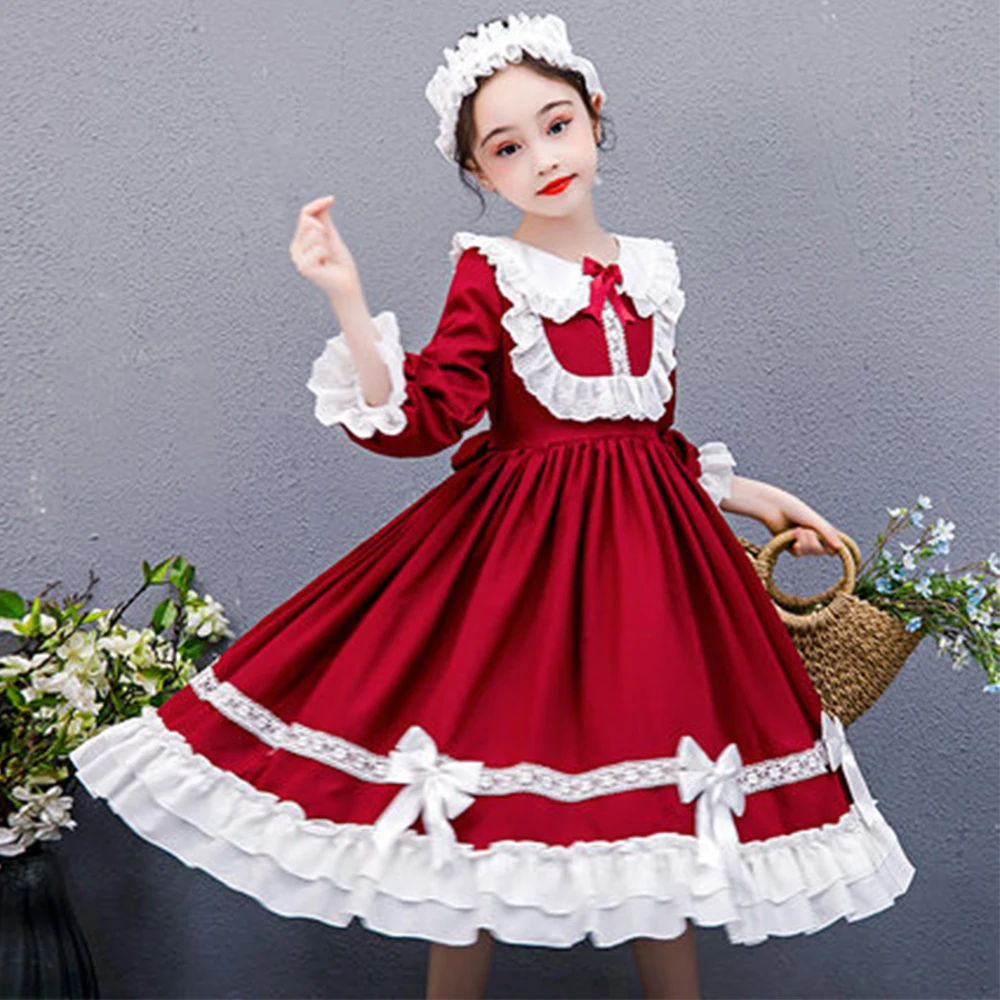 

Sweet Lolita for kids pink lolita dress for teenage girls sweet Lolita Classic Lolita Dress Women's Layered Cosplay Costume