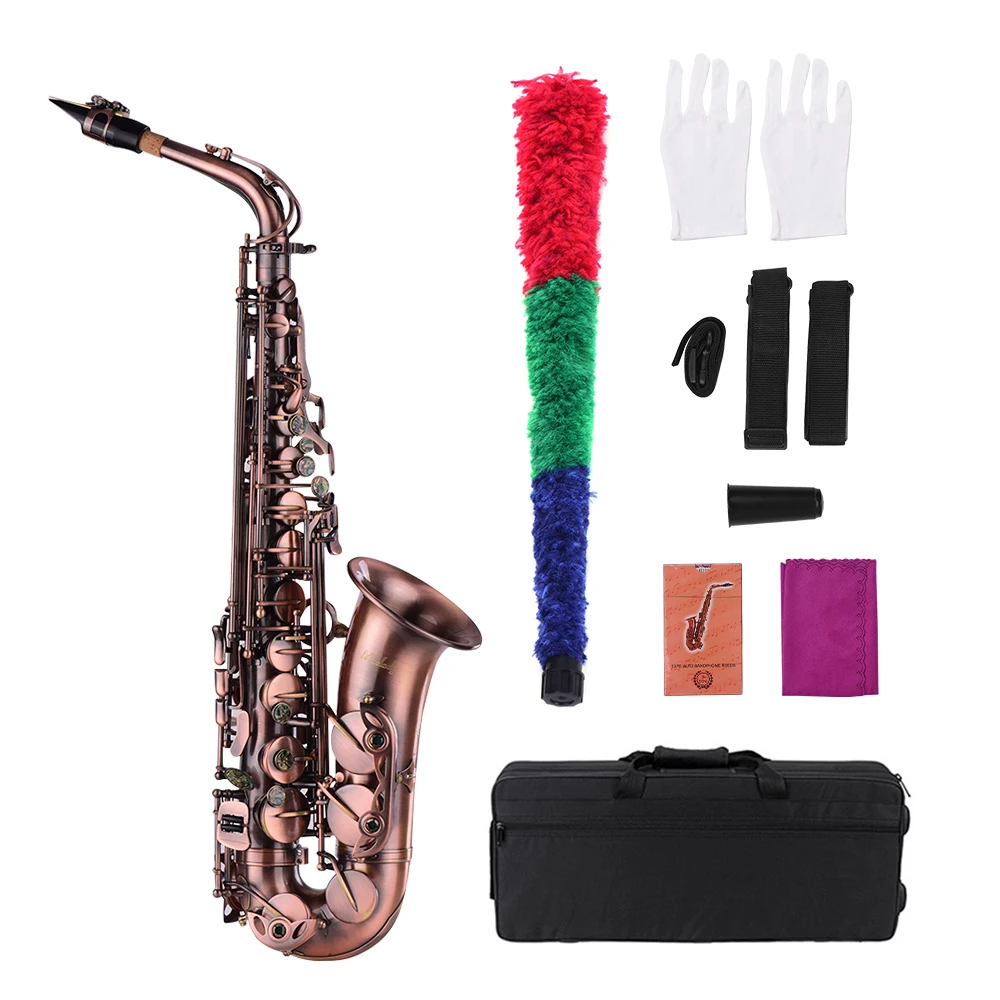 

Альт-саксофон Muslady Eb, плоский саксофон, резной узор, профессиональные аксессуары для музыкальных инструментов, с чехлом и коробкой
