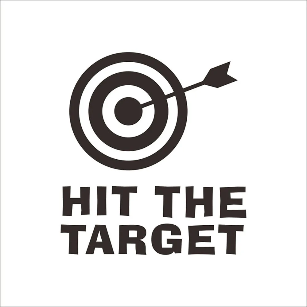 

Toilet Seat Sticker Hit The Target Sticker DIY Arrow Target Toilet Decal Art Letters Removable Waterproof Home Bathroom Decal
