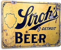 lznang metal tin signstrohs beer metal suitable for kitchens bars and clubs bathrooms retro living rooms cafes garages